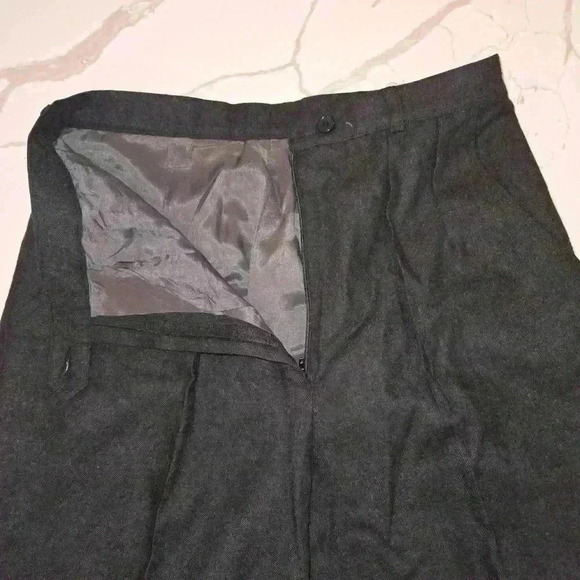 Giorgio Sant'Angelo Womens 100% Merino Wool Trouser Pants Dark Gray Size 10 - Picture 6 of 10